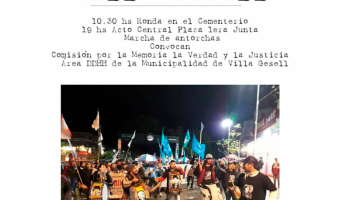 LA COMISIN POR LA MEMORIA, LA VERDAD Y LA JUSTICIA CONMEMORA UN NUEVO 24 DE MARZO EN VILLA GESELL